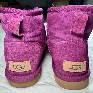 UGG Classic Mini II Suede Water Resistant Family Matching Ankle Booties purple